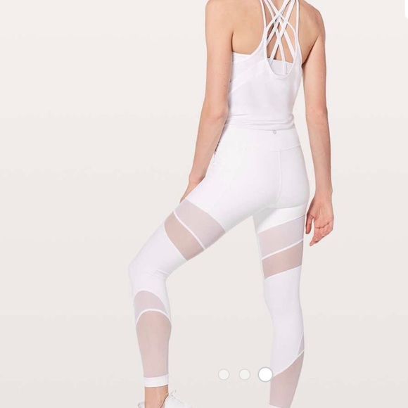 White Mesh Lululemon Leggings | Poshmark